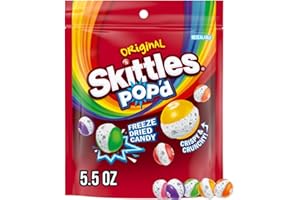 SKITTLES POP'd Originals Freeze Dried Candy, Freeze Dried Snacks, 5.5 Oz Bag