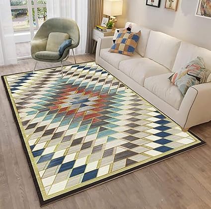 Tapis Moderne Contemporain à Design Coloré Géométrique Tapis