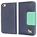 iPhone 4S Case,iPhone 4 Case,by HiLDA,Wallet Case,PU Leather Case,Credit Card Holder,Flip Cover Case[Blue]