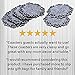 Coasters For Drinks Absorbent, Gray - Pretty & Functional Home Decor Absorb Moisture From Cold Drink To Protect Table Surface, Set of 6 Large Size Felt