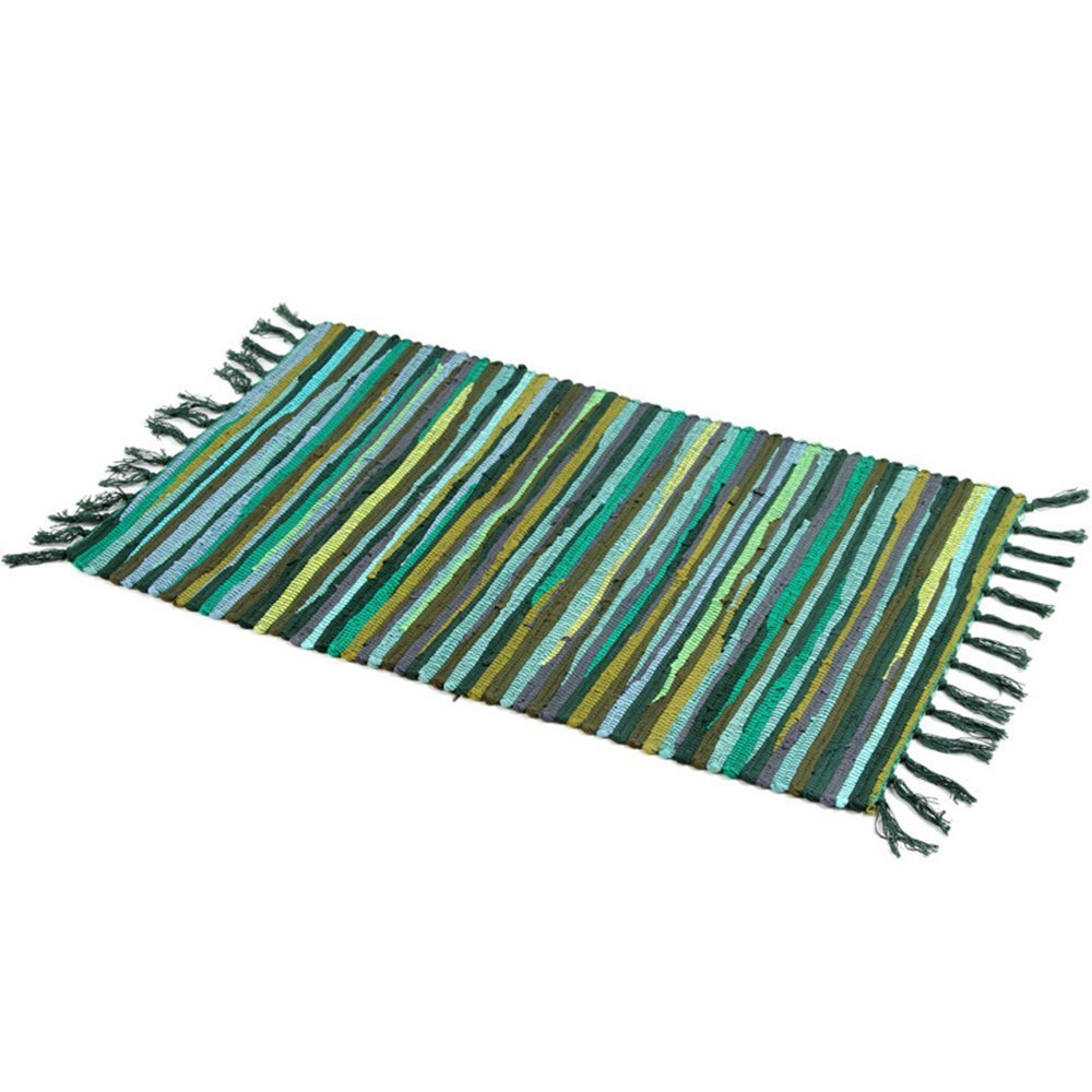 Yewader Chindi Rug Reversible Rag Rug Hand Woven Floor Mat