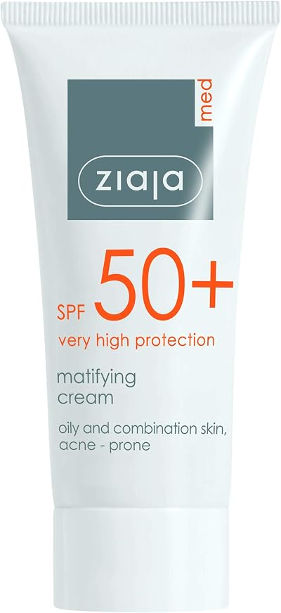 Ziaja Med SPF 50+ Matting Cream for Oily/Combination Acne-Prone Skin 50ml