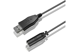 USB to 3.5mm Jack Audio Adapter 3 Feet, USB to Aux Cable with TRRS 4-Pole Mic-Supported 3.5mm Aux Stereo Converter External S