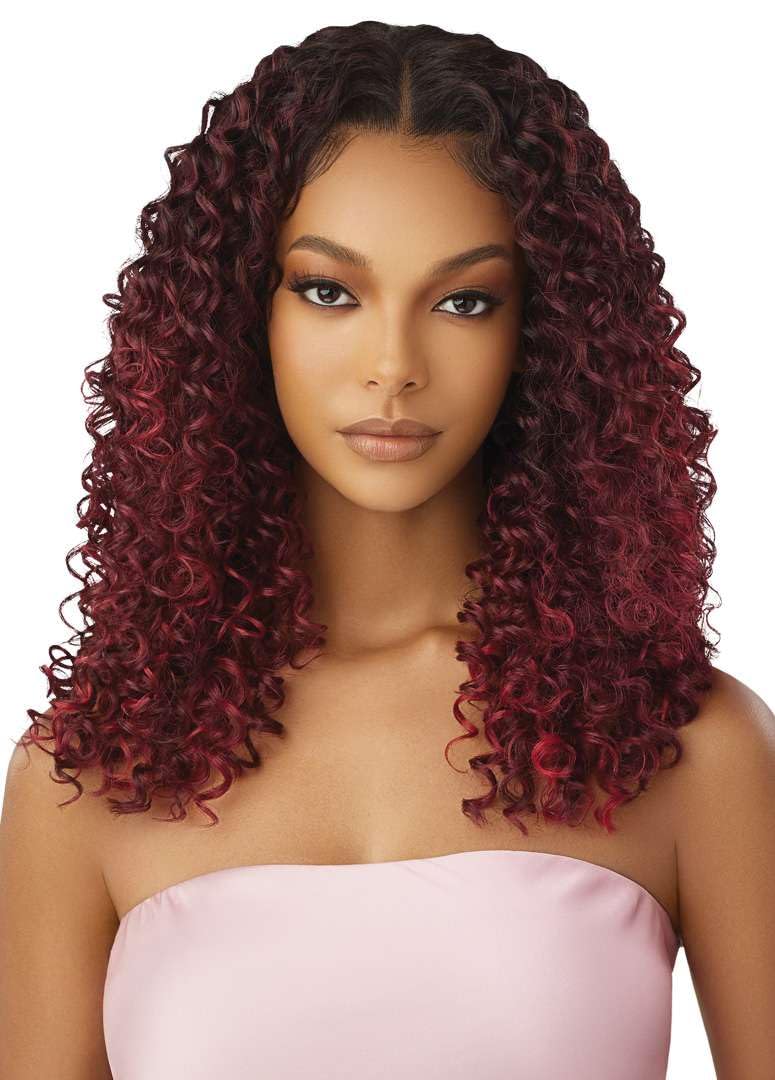 Photo 1 of ***SIMILAR*** Outre Airtied 100% Fully Hand-Tied Wig - Human Hair Blend - Dominican Curly 22" (DR4/TIRAMISU)