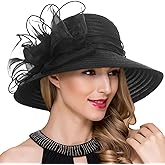 Lady Church Derby Dress Cloche Hat Fascinator Floral Tea Party Wedding Bucket Hat S051