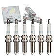 6 pc NGK Laser Iridium Spark Plugs compatible with Maserati Ghibli 3.0L V6 2014-2020
