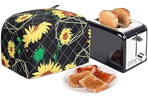 QCWN 2-Slice Toaster Cover,Bread Toaster Oven Dustproof Cover,Waterproof Kitchen Small Appliance Cover Kitchen Broiler Appliance Organizer Bag Anti Fingerprint Protection For Woman Gift-Top Handle Design