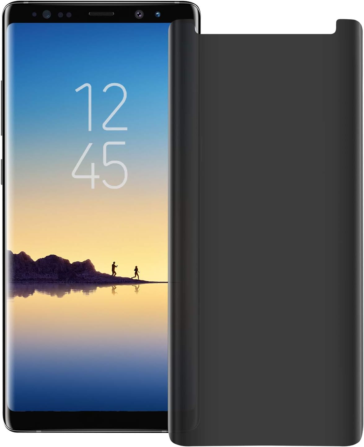 YCFlying Galaxy Note 9 Privacy Tempered Glass Anti-Spy Screen Protector [3D Curved] [Case Friendly] [9H Hardness ] for Samsung Galaxy Note 9 (6.4") Transparent