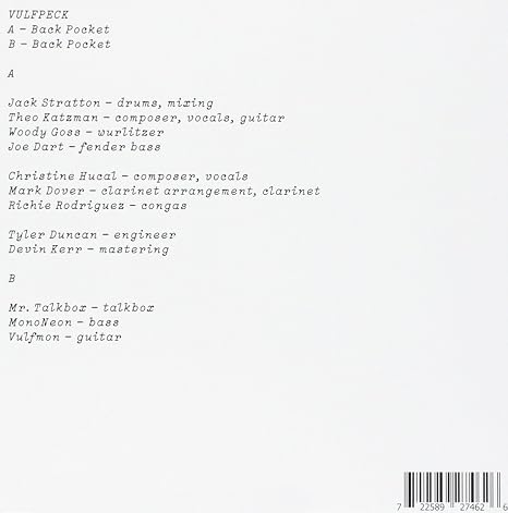 Vulfpeck Vulfpeck Back Pocket Back Pocket 45 Amazon Com Music Vulfpeck is an american funk group founded in 2011. amazon com