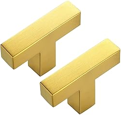 Ravinte 20 Pack Gold Square Bar Cabinet Knobs 2