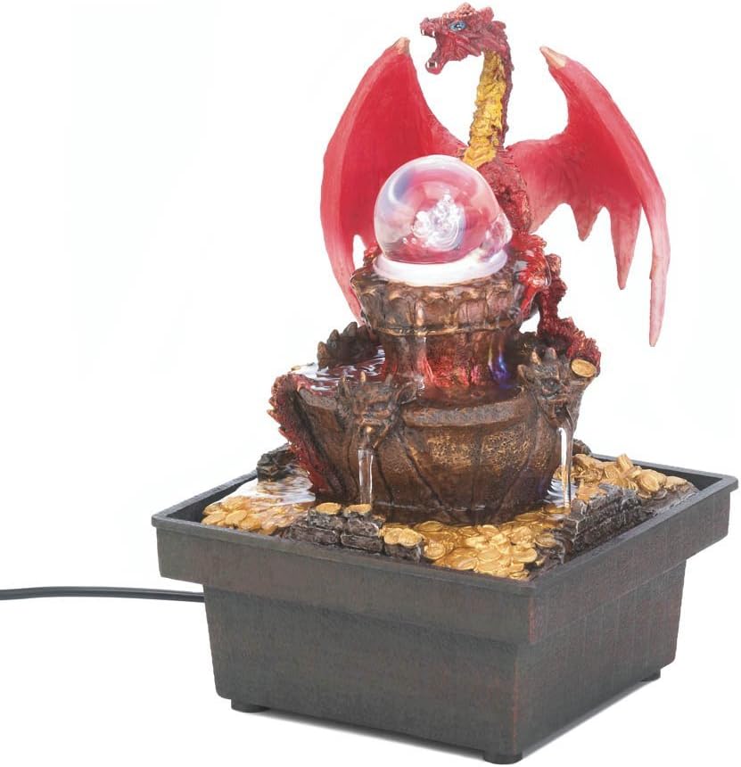 Tabletop Water Fountain, Modern Led Small Water Fountain Indoor Table Top Decor