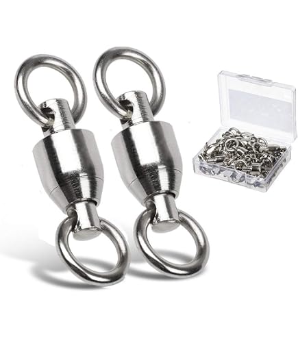P-Line Ball Bearing Crosslock Snap - Solid Ring, Stainless Steel Fishing Snap For Tackle