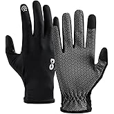 SUJAYU Full Finger Thin Hiking Gloves Women Men, Light Touchscreen UV Gloves for Hiking Running Workout Driving Women Men