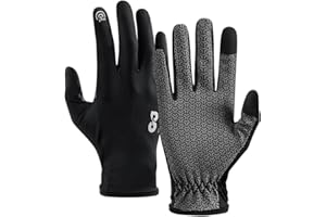 SUJAYU Full Finger Thin Hiking Gloves Women Men, Light Touchscreen UV Gloves for Hiking Running Workout Driving Women Men