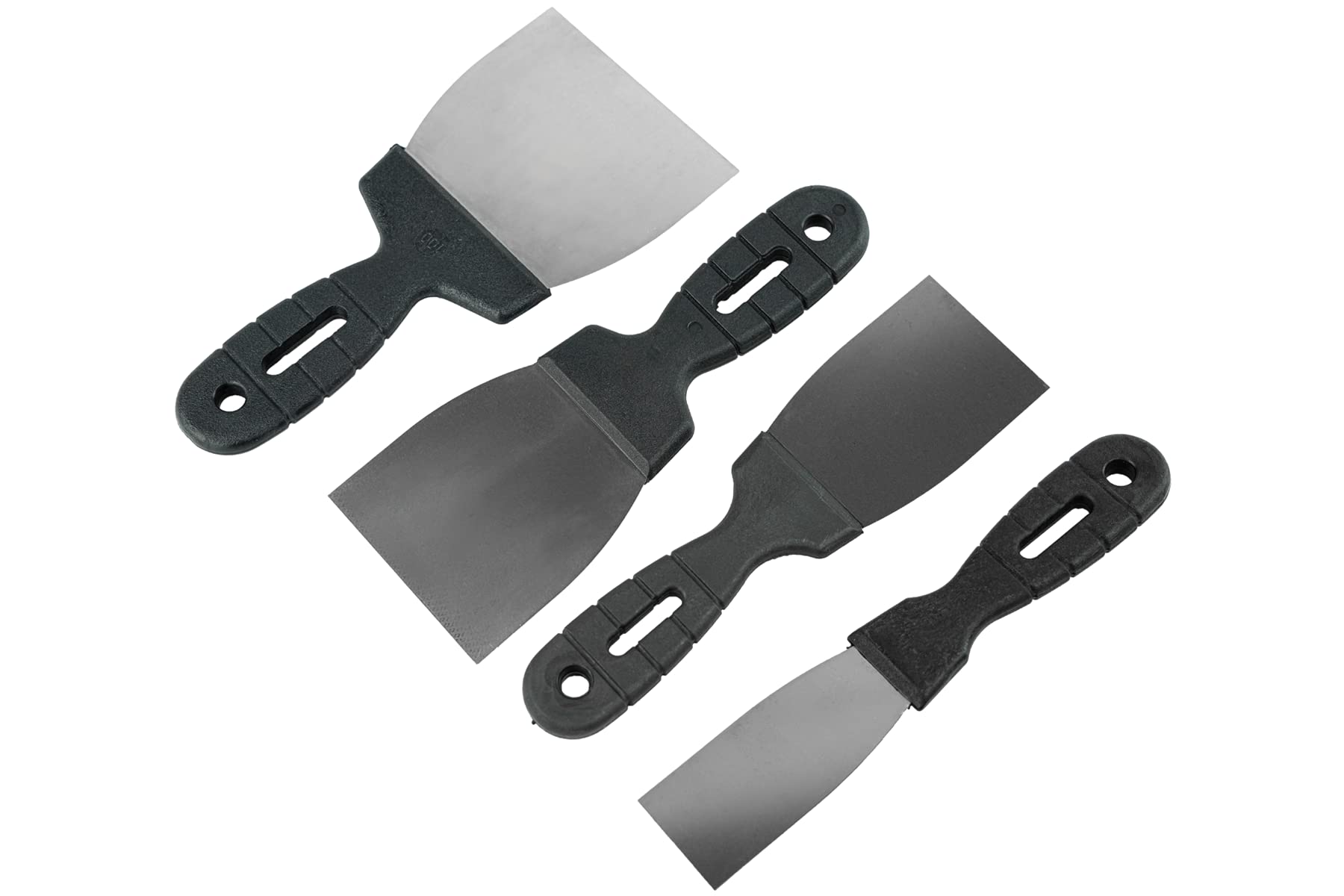 Toolty Stainless Steel Taping Knife, Flexible Wall Putty Knife, Drywall Scraper, Finishing Coat Spatula - Set 40, 60, 80, 100mm - DIY - TLTY-S006