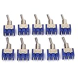 HiLetgo 10pcs AC125V 6A ON/ON SPDT 3 Terminals 2