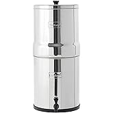 Big Berkey Gravity-Fed Stainless Steel Countertop Water Filter System 2.25 Gallon with 2 Authentic Black Berkey Elements BB9-2 Filters