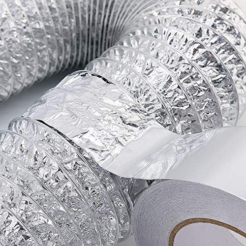 Industrial Grade Aluminum Foil Tape. 2.36 Mil x 2 Inches x 55 Yard. Self Adhesive, Perfect for Seal, Patch and Insulate Air Ducts (Hot and Cold), HVAC Pipe, Metal or Plastic Joint and Seams.