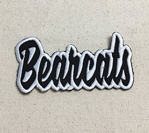 Bearcats - Black/White - Team Mascot - Words/Names - Iron on Applique/Embroidered Patch