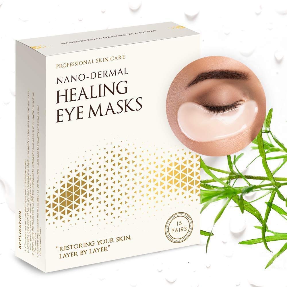 NanoDermal Healing Eye Mask AntiAging Hyaluronic Acid Trehalose and Vitamin E Eye Patches
