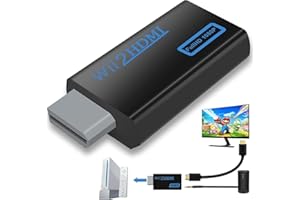 Wii to HDMI Adapter, WII to Hdmi Converter, Connect Wii Console to HDMI Display Monitor with 3.5mm Audio Supports All Wii Dis