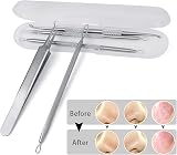 SHW 5Pcs Blackhead Remover Tool Set with Case - Stainless Steel Acne Extractor view 6