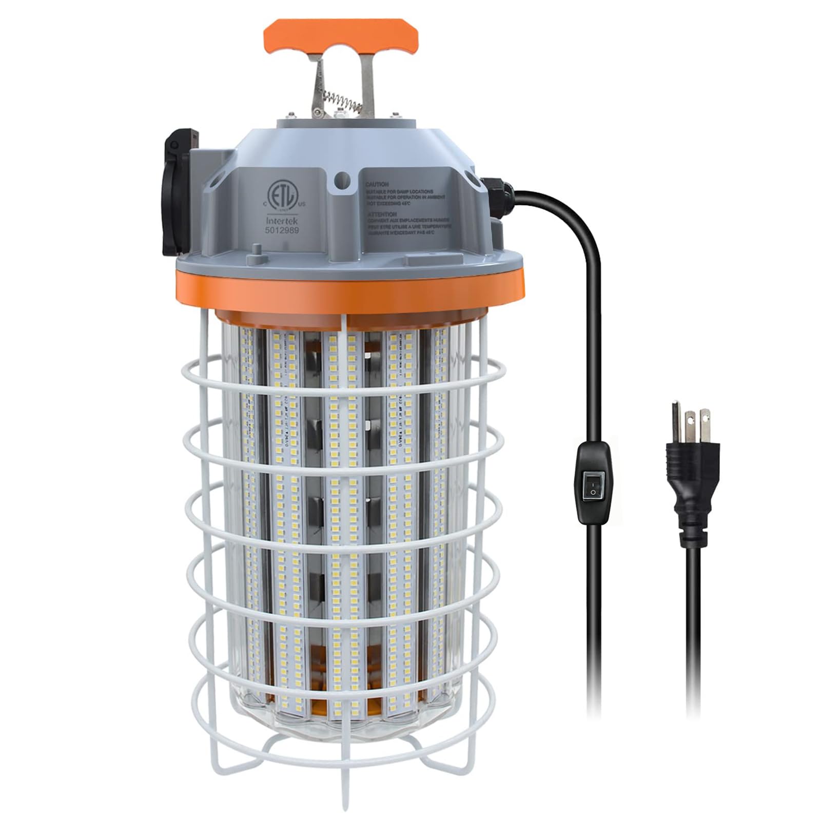 Photo 1 of NS LED Temporary Work Light 150W IP64 Portable Linkable 24250 Lumens 5000K Daylight LED Construction Lights with 16.4FT Cord and Hook, Durable Job Site Lighting for Indoor and Outdoor Area Lighting