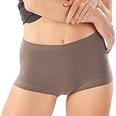 Maggie's Organic Women's Shorts - Mid Rise Cotton Fabric Boy Shorts with No Roll Elastic Waistband - 2 Pack