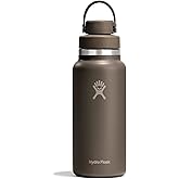 Hydro Flask Water Bottle - Insulated Stainless Steel - Wide Mouth Flex Chug Lid, Non Spill, Leakproof in 32 Oz Sandpiper
