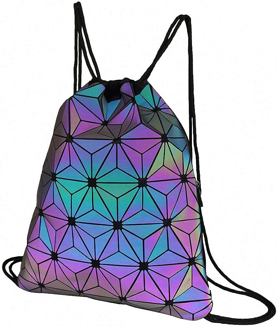 Ulalaza Geometric Luminous Tote Bag Holographich Purses and Handbags Flash Reflactive Crossbody Bag for Women (1600-6) - Image 3