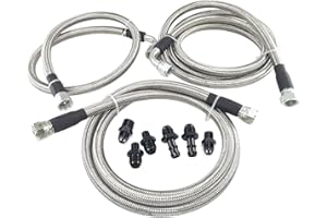 Autoutfit Transmission Cooler Lines Kit Heavy Duty Hose Compatible with Dodge Ram 47RE 1996 1997 1998 1999 2000 2001 2002