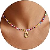 PALABENK Colorful Initial Necklaces Valentines Day Gifts for Girls Teens Women Kids, 6-18 Year Old Girl Birthday Gifts Teen Girl Gifts Trendy Stuff Gold Bubble Letter Pendent Necklace Jewelry