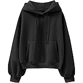 ANRABESS Womens Oversized Hoodies Lantern sleeve Fleece Sweatshirts 2025 Fall Winter Loose Pullover Preppy Clothes