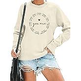 Sulayesh Christian Sweatshirts for Women Faith Jesus You Are Enough Inspirational Shirts Blessed Saying Positive Pullover Top