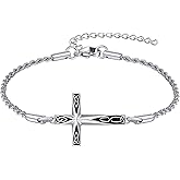 Cross Bracelet 925 Sterling Silver Origami Cross Bracelet Jewelry Gifts for Women Girls