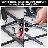 2x Automatic Rebar Tie Wire Twister Tool Retractable Hook Concrete view 6