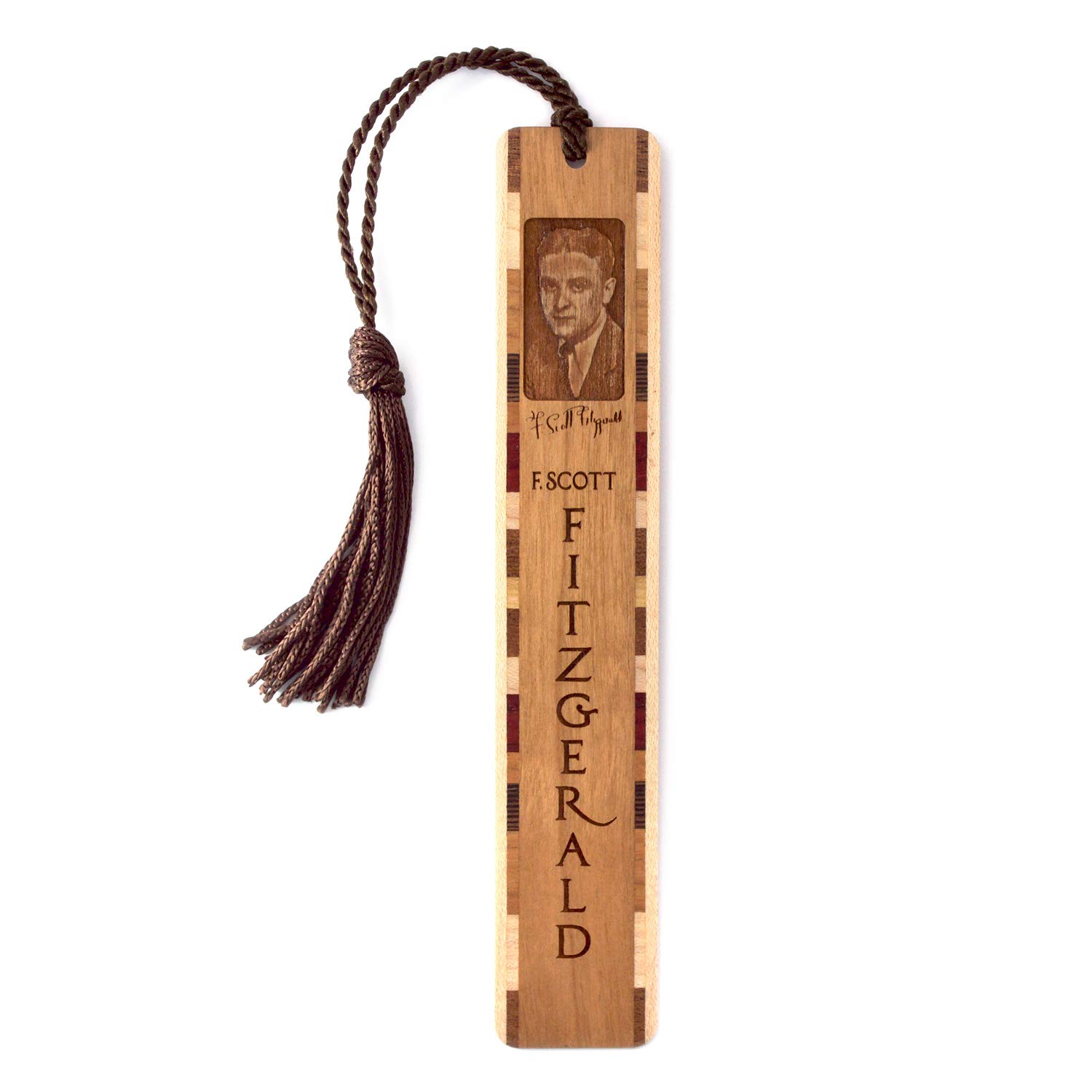 Author F Scott Fitzgerald Photo With Signature Engraved Wooden
