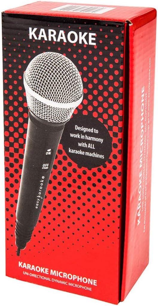 EASY KARAOKE Dynamic Karaoke Microphone For Singing, Handheld Mic, 2.8m Cable, on/off switch, Wide Frequency (100Hz to 14KHz) - Image 3