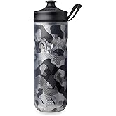 HydraPak | Polar Bottle - Polar Sport Insulated Water Bottle - BPA-Free, Sport & Bike Squeeze Bottle with Handle (Contender Black, 600ml / 20oz)