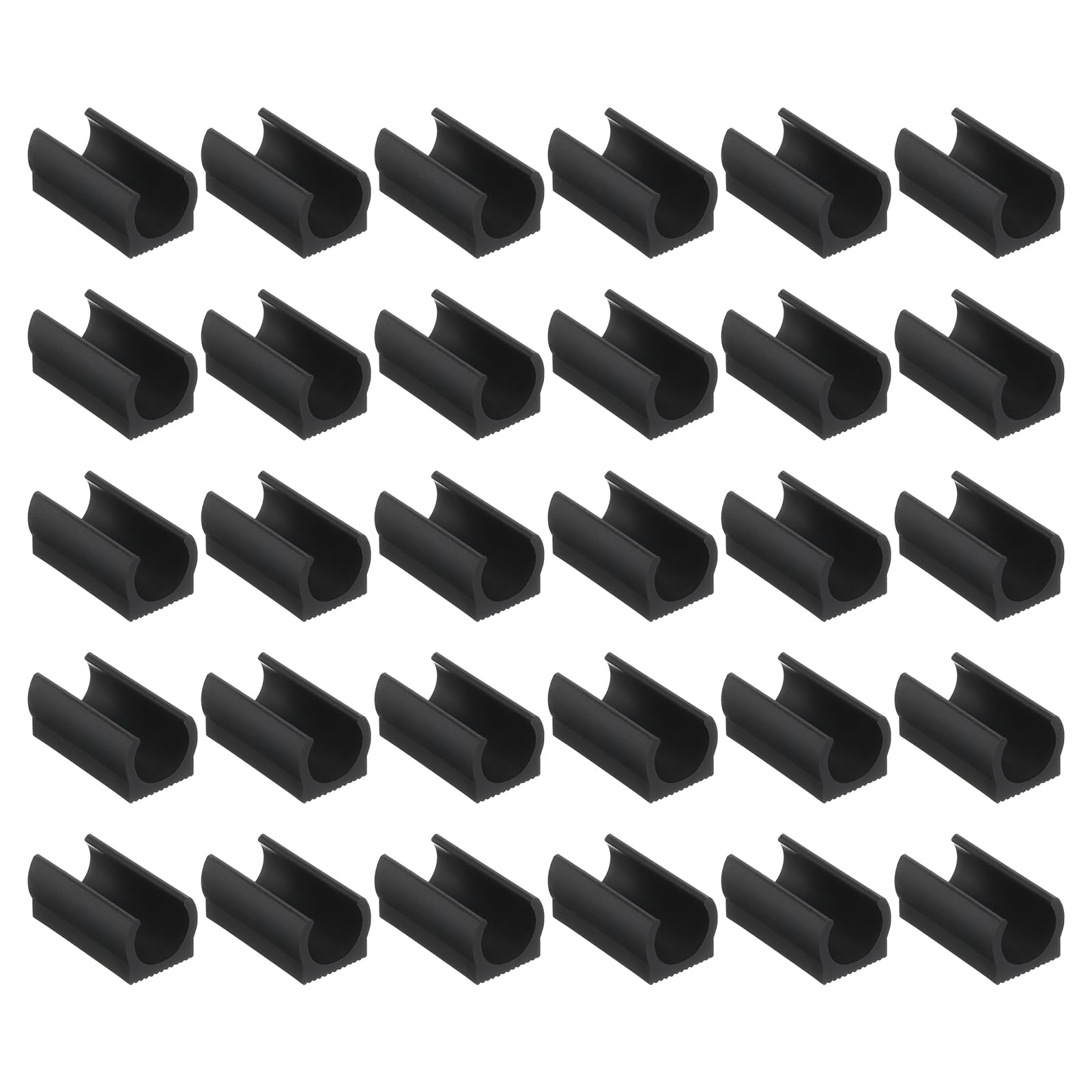 PATIKIL 19mm Rectangle Chair Leg Cover, 40Pcs Plastic Non-Slip Furniture Feet Protectors Tips Covers Floor Glides Tubing Caps for Office Home, Black