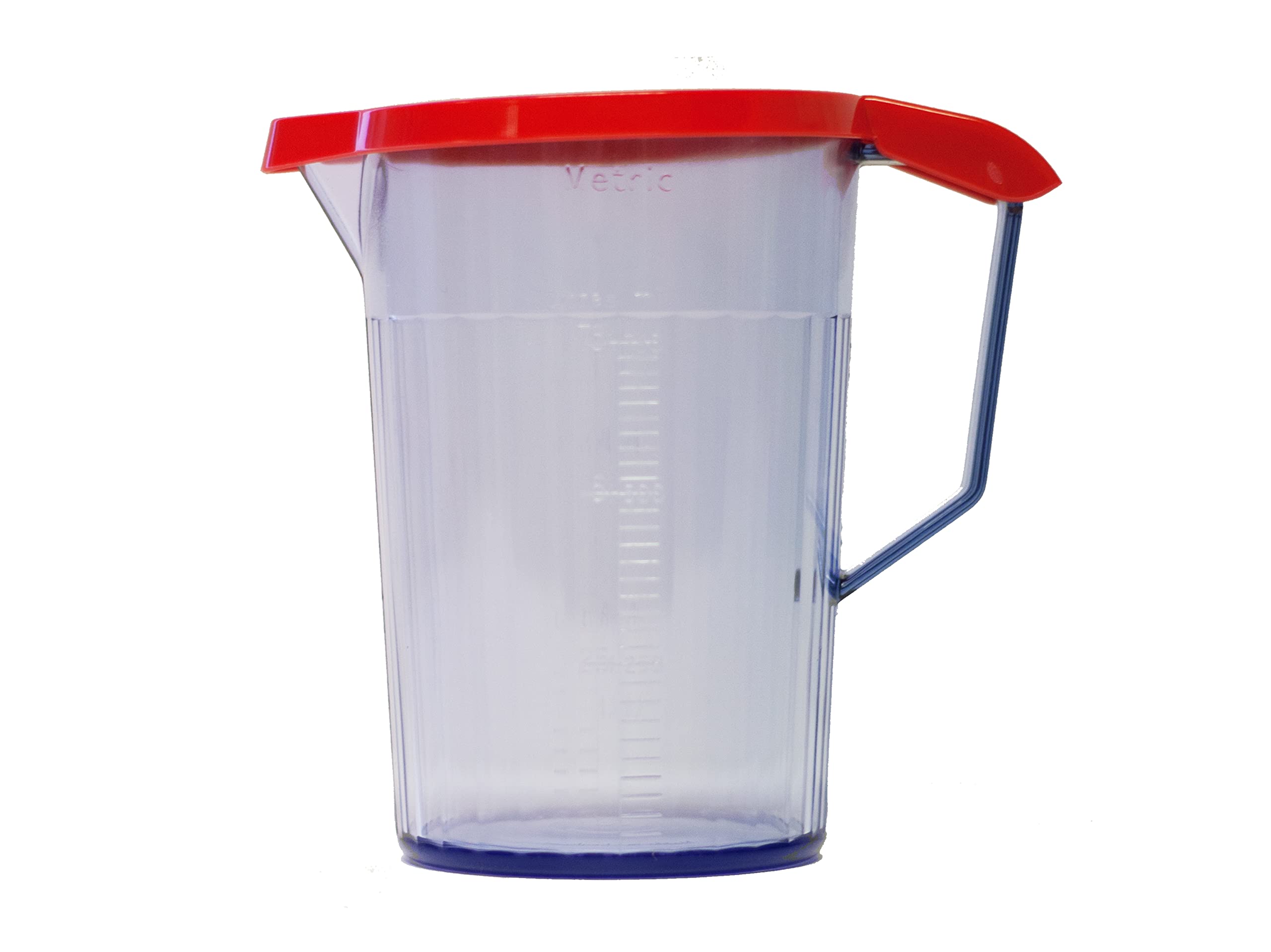 Antibacterial Graduated Jug 750ml with Antibacterial Jug Lid Reusable Virtually Unbreakable Polycarbonate (Red)