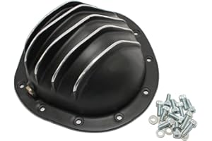 Assault Racing Products A5073PBK GM Truck 12 Bolt 8.75in Ring Gear Polished Fins Black Aluminum Rear Differential Cover