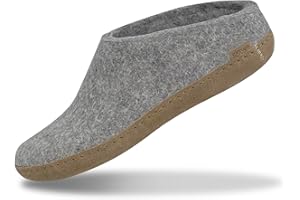 Glerups 100% Gotland Sheep Wool Slipper with leather sole - Unisex Slip-on