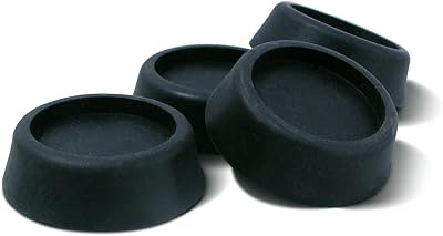 Ideaworks JB6368 Washing Machine Anti-Vibration Pads 4 Count Black