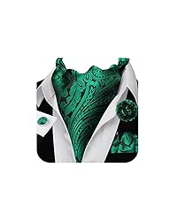 Ailisus Cravat Tie and Lapel Pin Set Mens Paisley