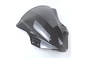 KOEYISEY for Ninja400 Ninja 250 EX400 Windshield Cooter WindScreen WindDeflectors Front Windshield Motorcycle Windscreen PC Material 2018～2023(Gray)