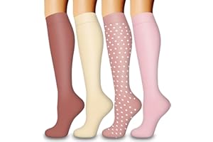 Laite Hebe 4 Pairs-Compression Socks for Women&Men Circulation-Best Support for Nurses,Running,Athletic