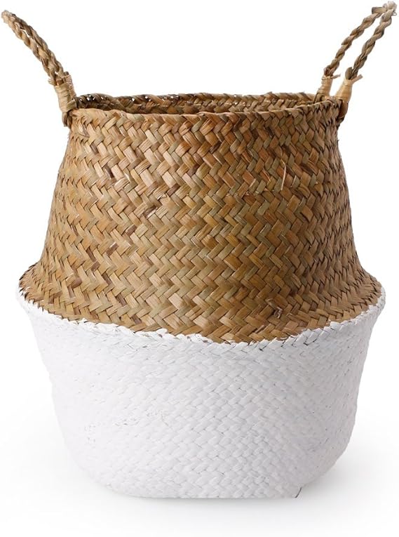 KINTRADE Cesta de Paja Plegable de lavandería Cesto de Almacenamiento