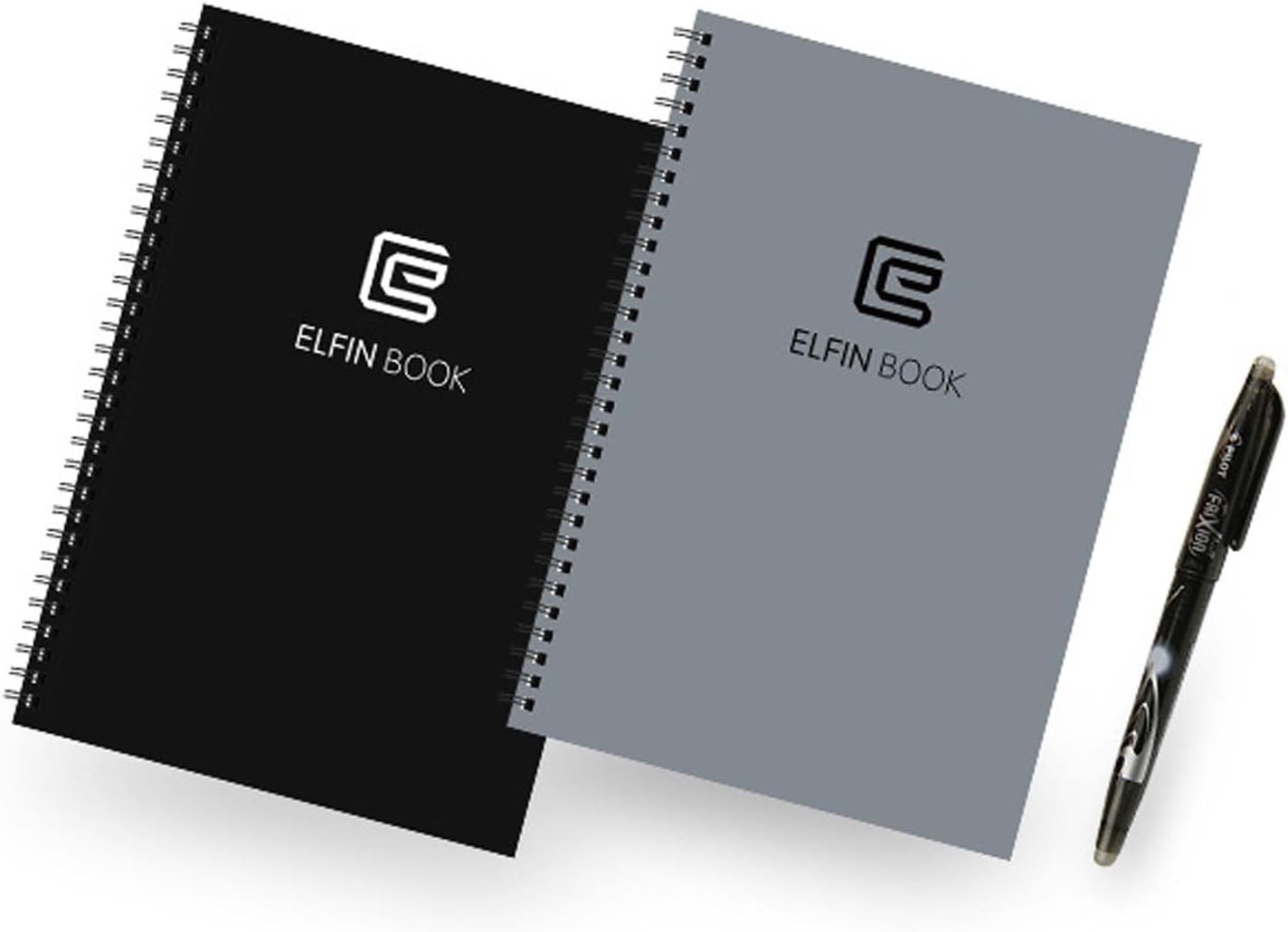 Elfin Smart Notebook, Reusable/Waterproof / Cloud Storage for Hand-Writing/Notes / Drawing/Sketching - Black