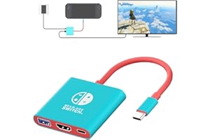 TNATRA Switch 2 Dock, Portable TV Docking Station for Switch/Switch2/Steam Deck/ROG Ally/Legion GO, 3-in-1 Switch 2 Travel Dock with HDMI 4K@60Hz, 100W Charge PD Port and USB 3.0